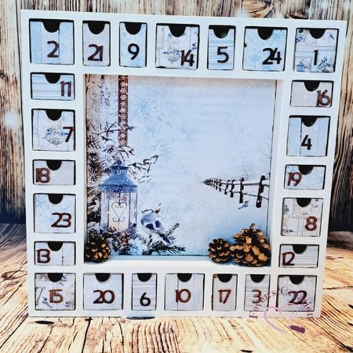 Calendrier de l'avent en bois -  fait main