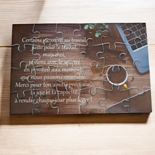 Puzzle personnalisé pour votre collègue - 24 pièces avec pochon inclus