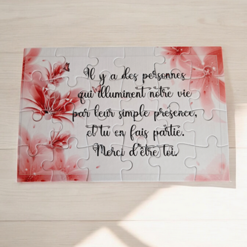 Puzzle personnalisé pour votre ami(e) - 24 pièces avec pochon inclus