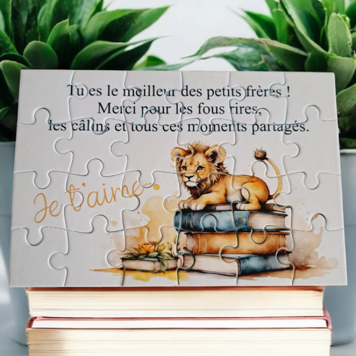 Puzzle personnalisé pour votre frère - 24 pièces avec pochon inclus