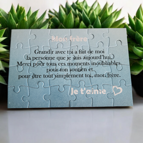 Puzzle personnalisé pour votre frère - 24 pièces avec pochon inclus