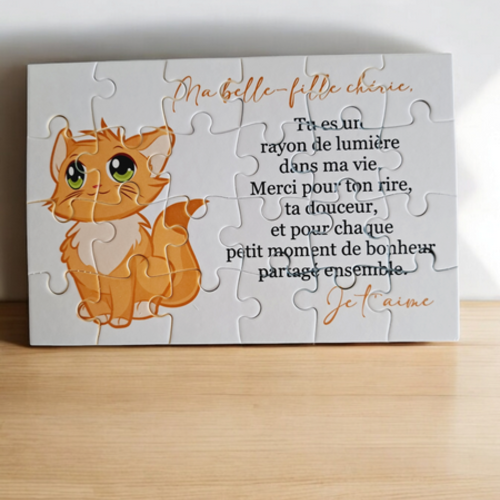 Puzzle personnalisé pour votre belle-fille - 24 pièces avec pochon inclus