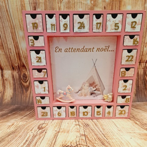 Calendrier de l'avent en bois - cocooning... fait main