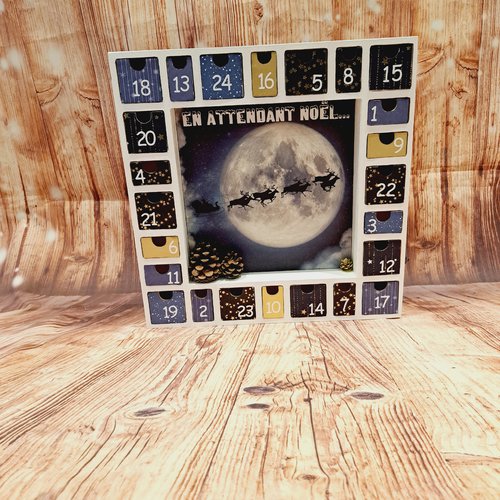 Calendrier de l'avent en bois - inspiration harry potter