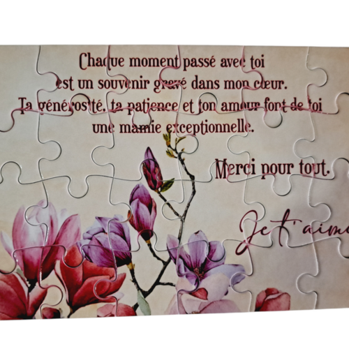 Puzzle "mamie" - 24 pièces avec pochon - mamie - surprise - anniversaire - fête des mamies - noel - cadeau mamie