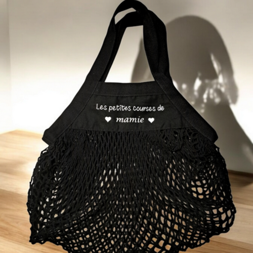 Sac filet "mes petites courses de mamie"