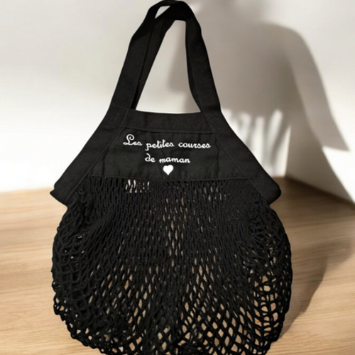 Sac filet " les petites courses de maman"