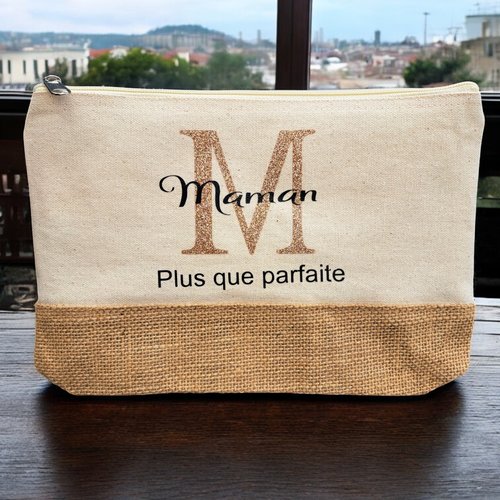 Trousse de toilette femme "maman plus que parfaite"