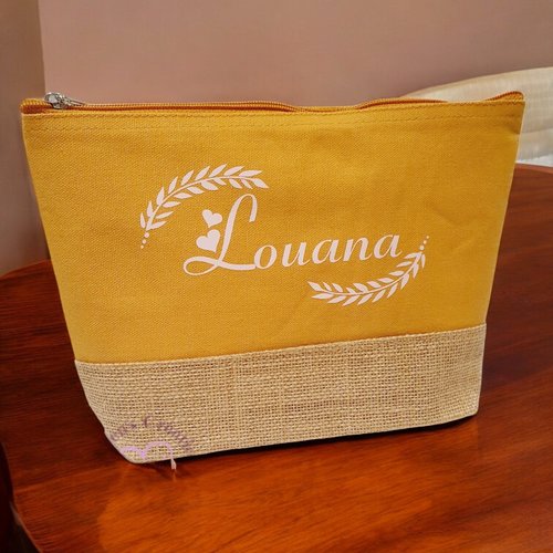 Trousse de toilette femme avec prénom personnalisé