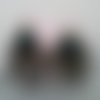 Boucles d oreille plume de paon