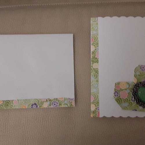 Carte postale origami et son enveloppe carte bijou
