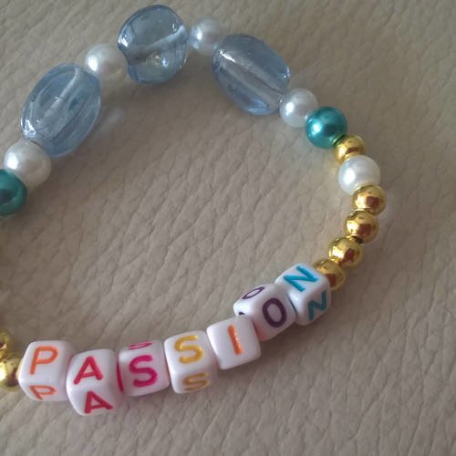 Bracelet message passion perles