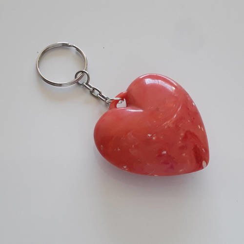Porte clés ou bijou de sac gros coeur