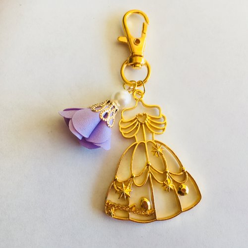Porte clés doré collection princesse 