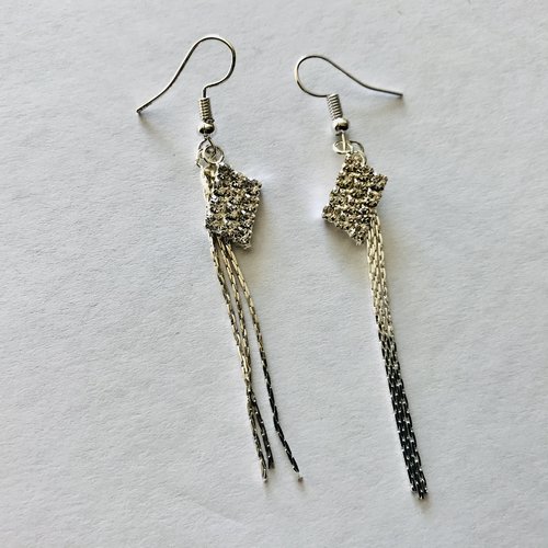 Boucles d oreille argent 925 strass 