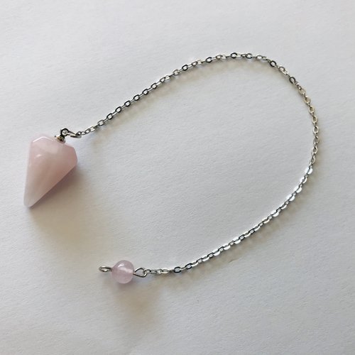 Pendule pierre naturelle quartz rose