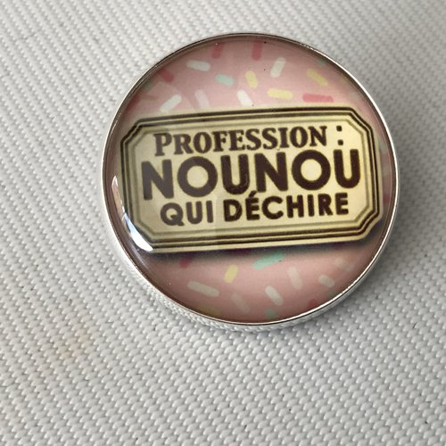 Broche ronde nounou
