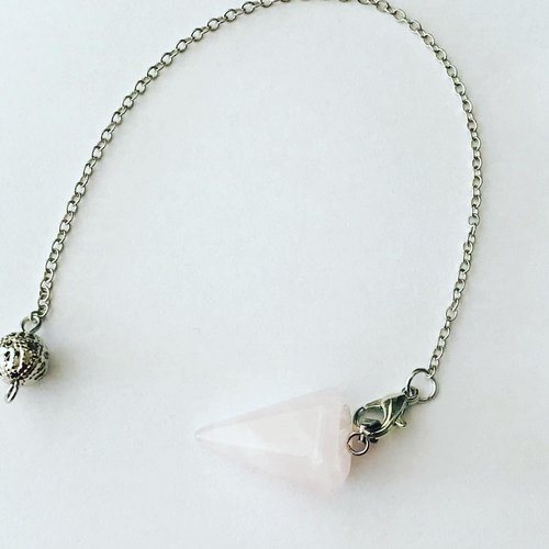 Pendule pierre naturelle quartz rose