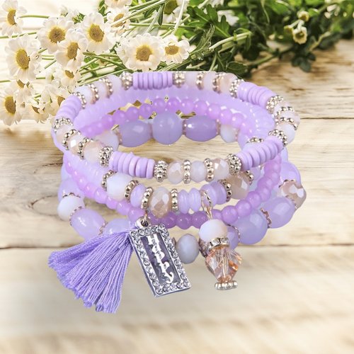 Bracelets combo violet