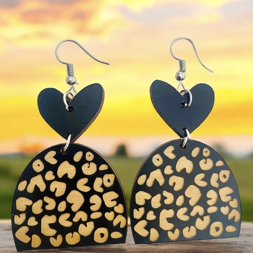 Boucles  d oreille bois