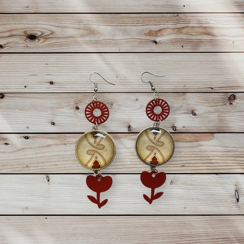 Boucles d oreille moderne filigrane