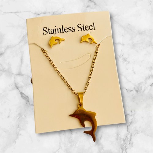 Ensemble collier et boucles d’oreille