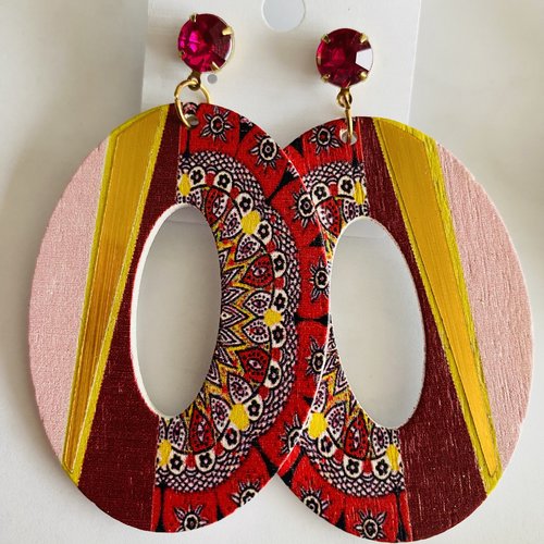 Boucles d oreille bois