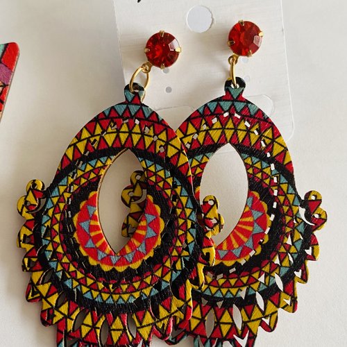 Boucles d oreille bois