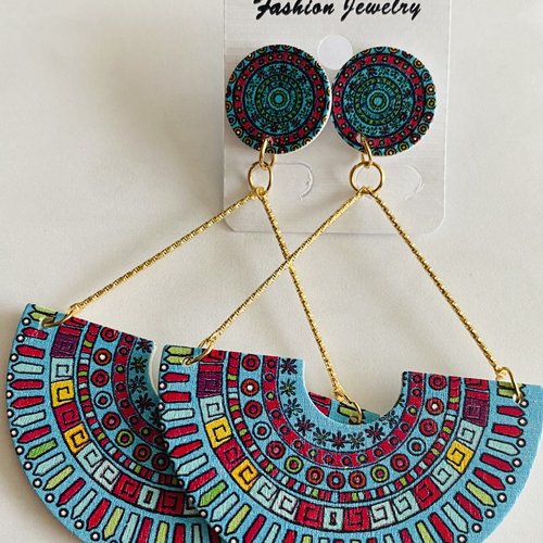 Boucles d oreille bois