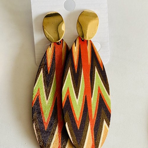 Boucles d oreille bois