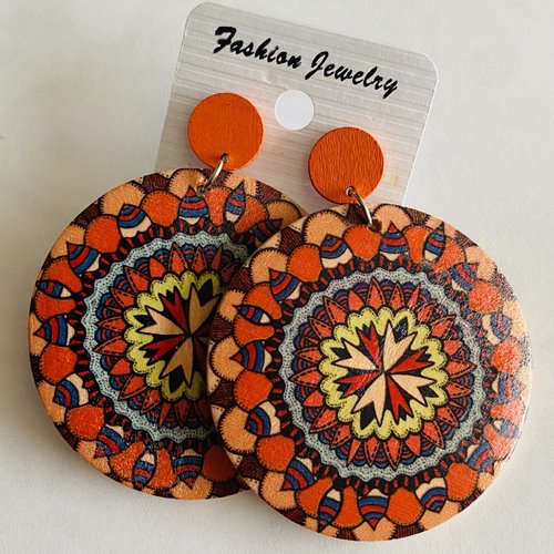 Boucles d oreille bois