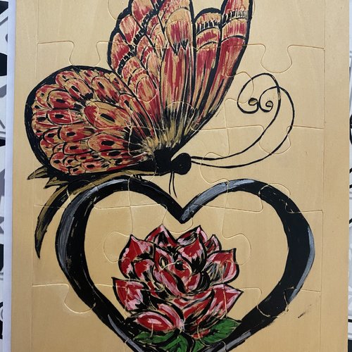 Puzzle en bois papillon merveilleux