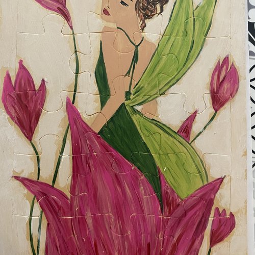 Puzzle en bois la fée des fleurs