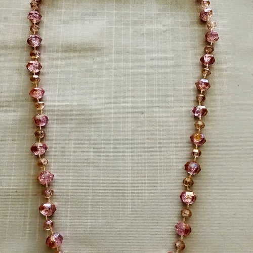 Collier perles rose girly