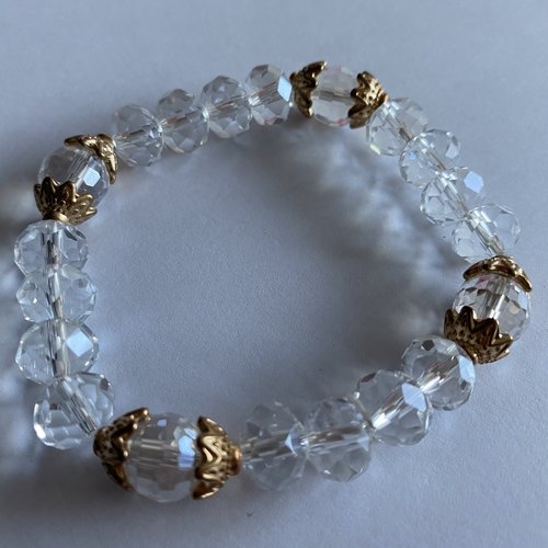 Bracelet perles transparentes