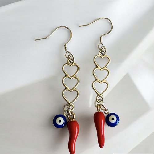 Boucles d oreille protection porte bonheur