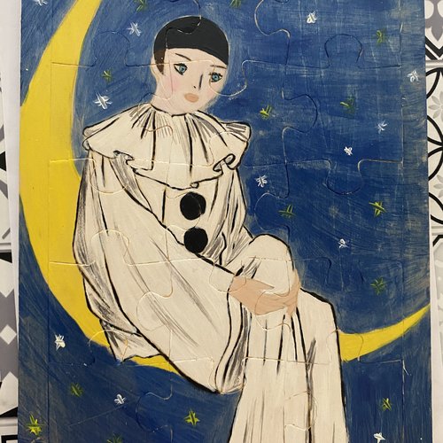 Puzzle en bois pierrot