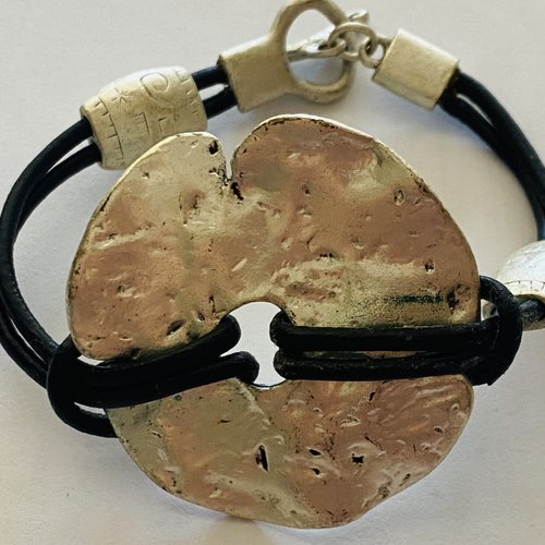 Bracelet cuir et métal
