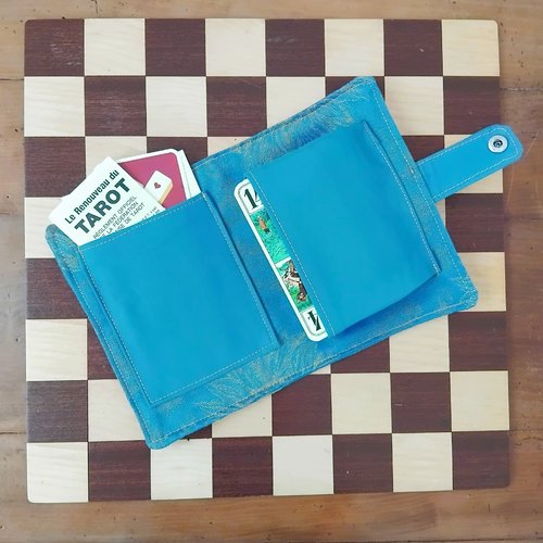 Etui pour jeu de tarot en textile upcyclé