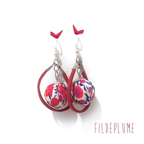 Boucles d’oreilles liberty/daim