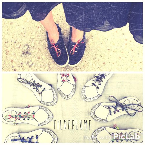 Lacet type chaussures hautes