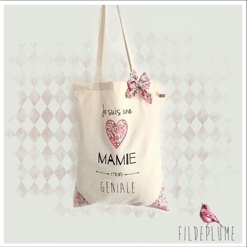 Tote bag mamie géniale nouveau classique metallic