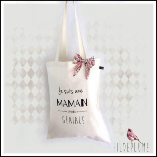 Tote bag maman géniale intemporel