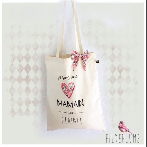 Tote bag maman géniale nouveau classique
