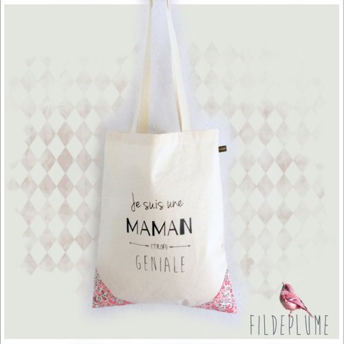Tote bag maman géniale nouveau classique