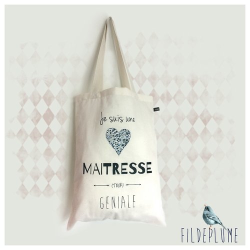 Tote bag maitresse édition limitée