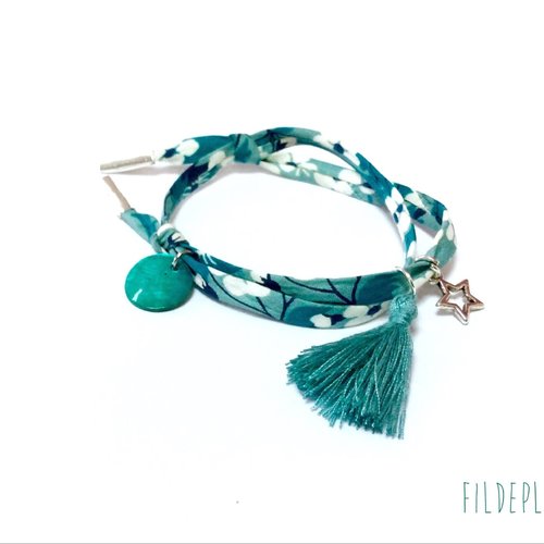 Bracelet réglable fillette en liberty