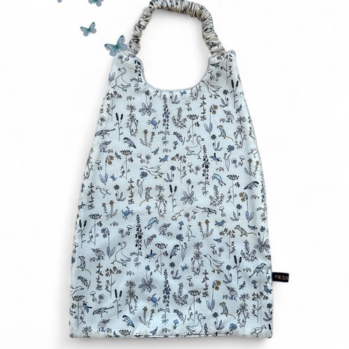 Bavoir elastiqué en liberty scintillant metallic