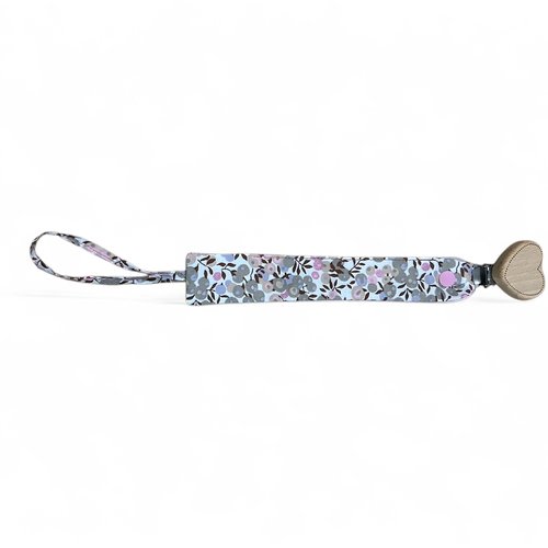 Attache tétine en liberty scintillant metallic