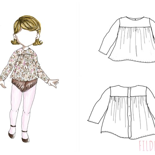 Blouse bébé liberty scintillant